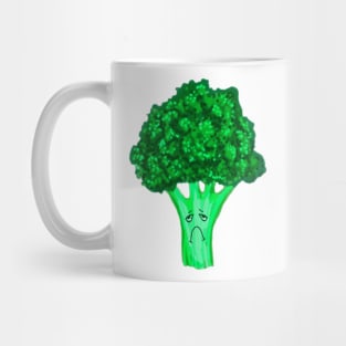 Sad Broccoli Original New School Funny Art Mug